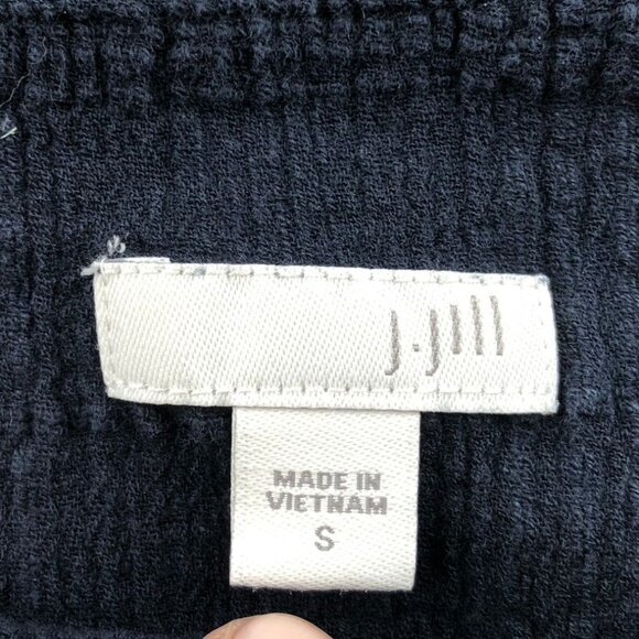J. Jill Womens Tank Top Small Layered Sleeveless Textured Black Cotton Casual - Picture 3 of 10